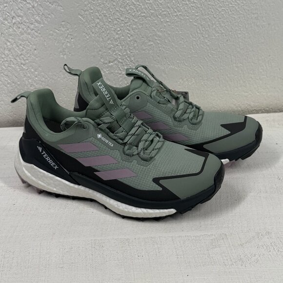 Adidas Terrex Free Hiker 2.0 Low Gore-Tex Trail Shoes Green Boost Size 8 NWT - Picture 1 of 10